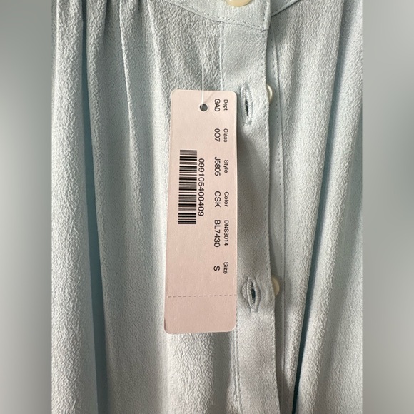 Jcrew Point Sur Short Sleeve Drapey Crepe Popover Blouse, NWT, Size Small - Picture 2 of 5